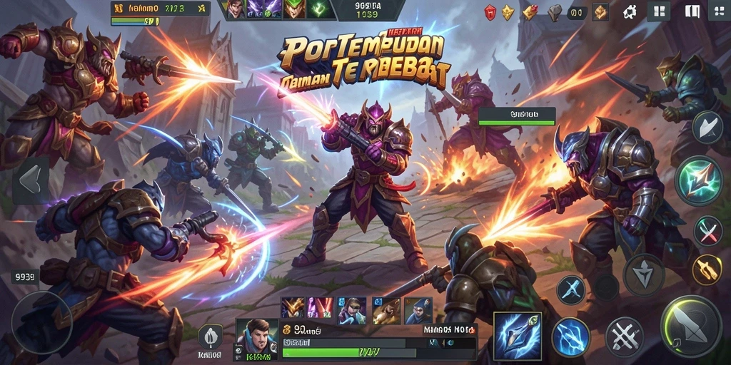 Screenshot utama 9939 menampilkan aksi seru dari pertempuran MOBA.