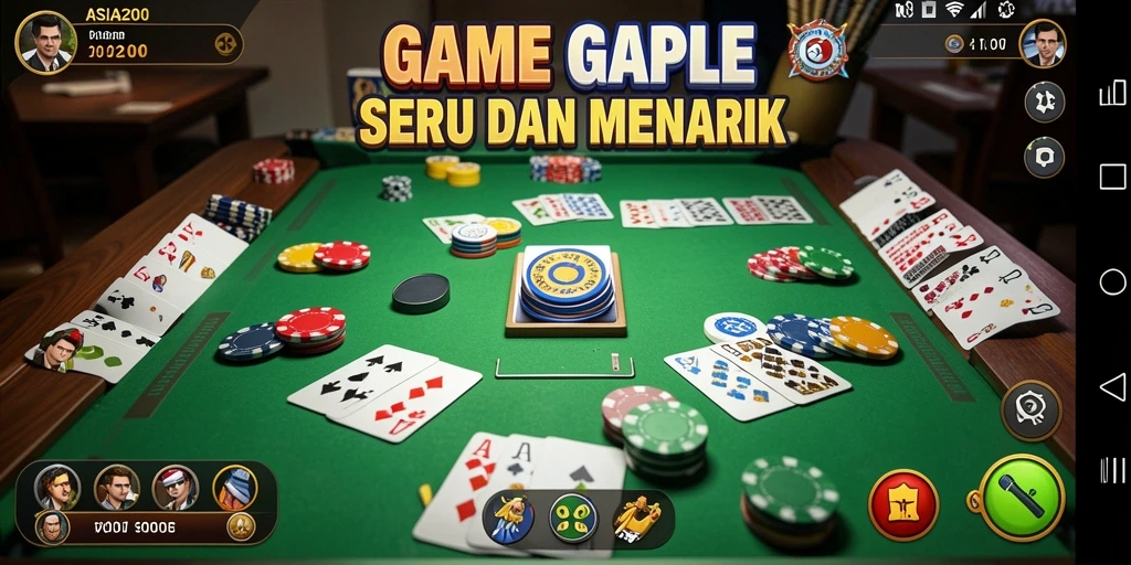 Gameplay ASIA200 yang mengasyikkan dalam permainan Gaple.