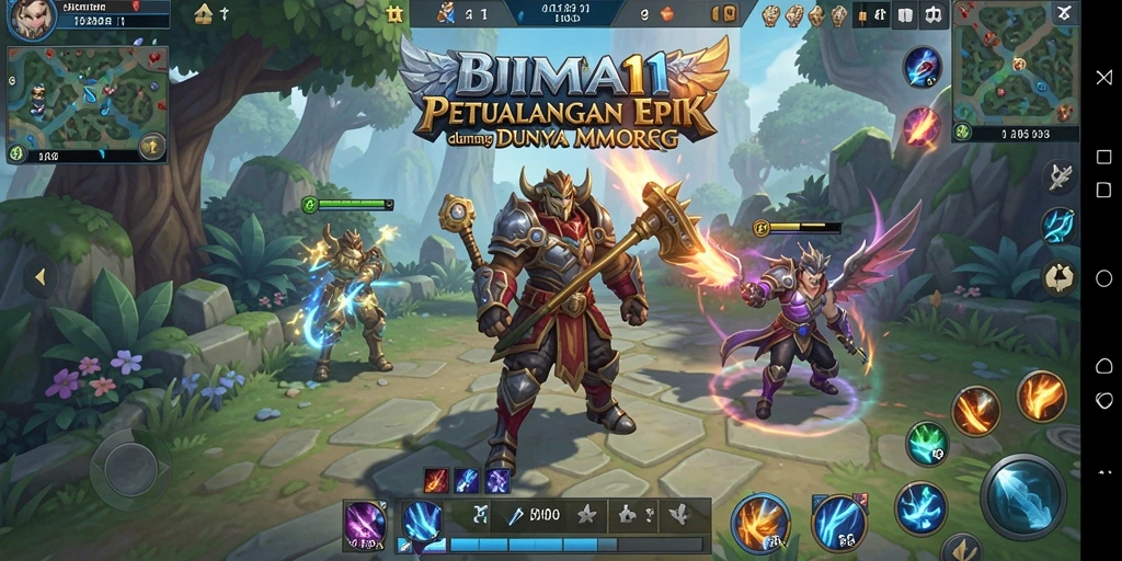 Tampilan gameplay BIMA11 yang seru dan mengasyikkan dalam dunia MMORPG.