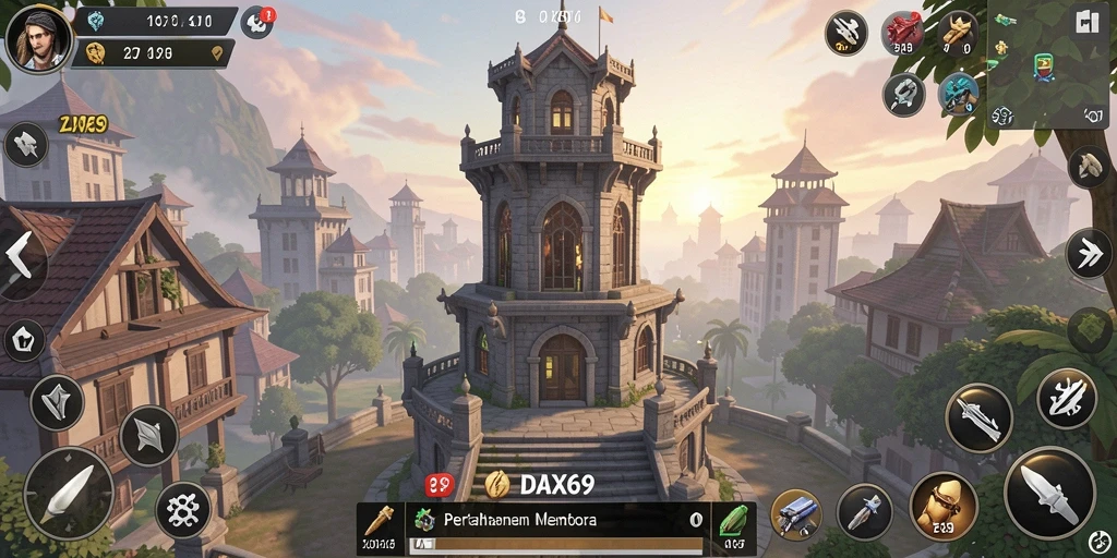 Tampilan gameplay Tower Defense yang seru dan menantang.