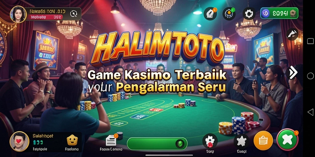 Tampilan seru gameplay HALIMTOTO dengan aksi kasino yang mendebarkan.