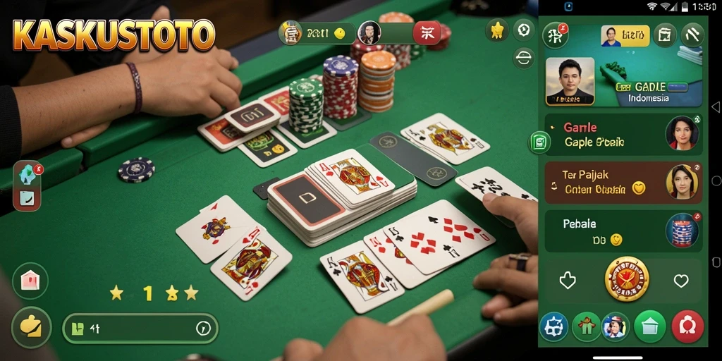 Gameplay seru Gaple di KASKUSTOTO dengan tampilan menarik.