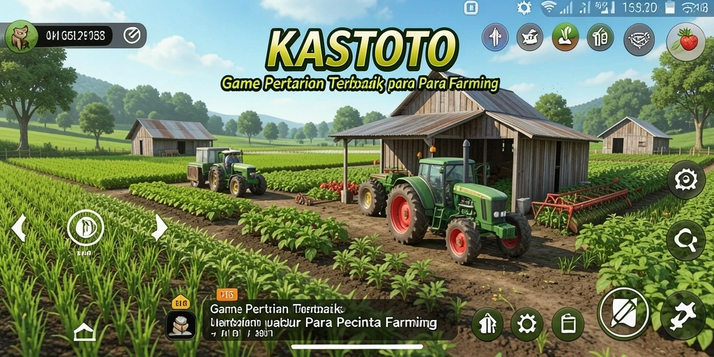 Screenshot KASTOTO menampilkan gameplay pertanian yang menarik dan interaktif.