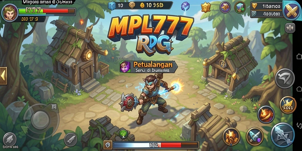 Tangkapan layar utama game MPL777 menampilkan aksi seru dalam pertempuran RPG.