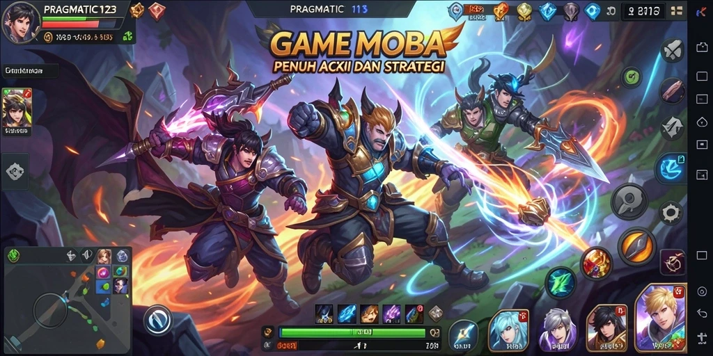 Gameplay seru PRAGMATIC123 dengan pertarungan tim yang dinamis.