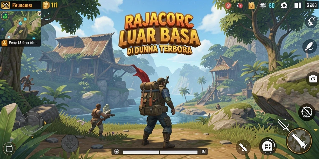 Gameplay menakjubkan di dunia terbuka RAJACORC yang penuh petualangan.