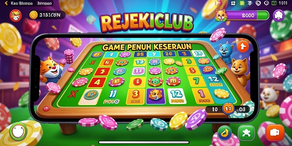 Tampilan gameplay seru dari REJEKICLUB dalam permainan Bingo.