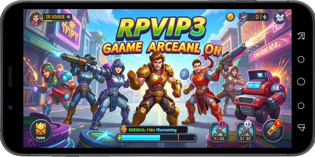 Screenshot gameplay RPVIP3 menunjukkan aksi seru dalam permainan arcade.