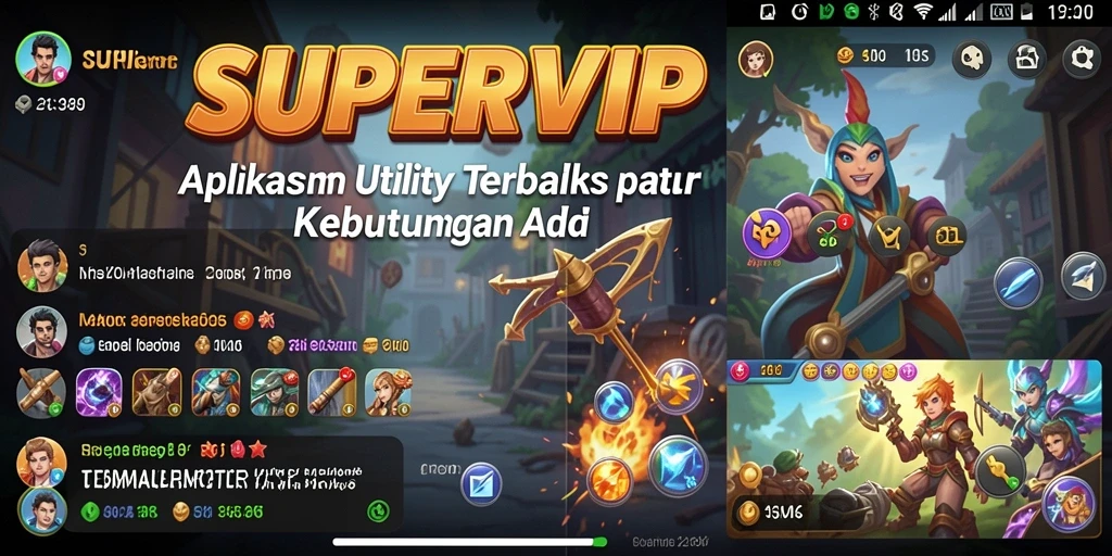 Screenshot SUPERVIP menampilkan antarmuka aplikasi dengan fitur pengelolaan tugas yang efisien.